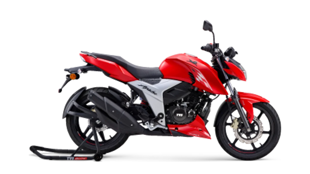 TVS Apache RTR 160 4V मोटरसाइकिल, दाईं ओर से