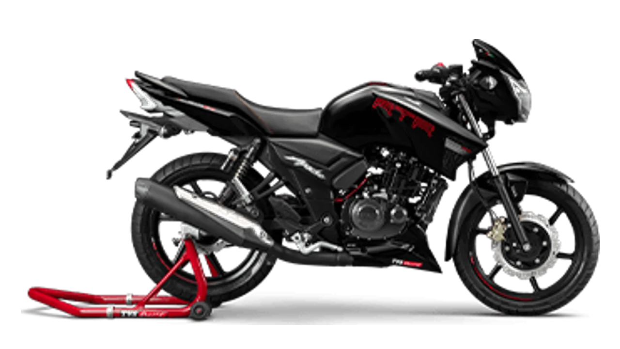 TVS Apache RTR 180 motorcycle, right side view