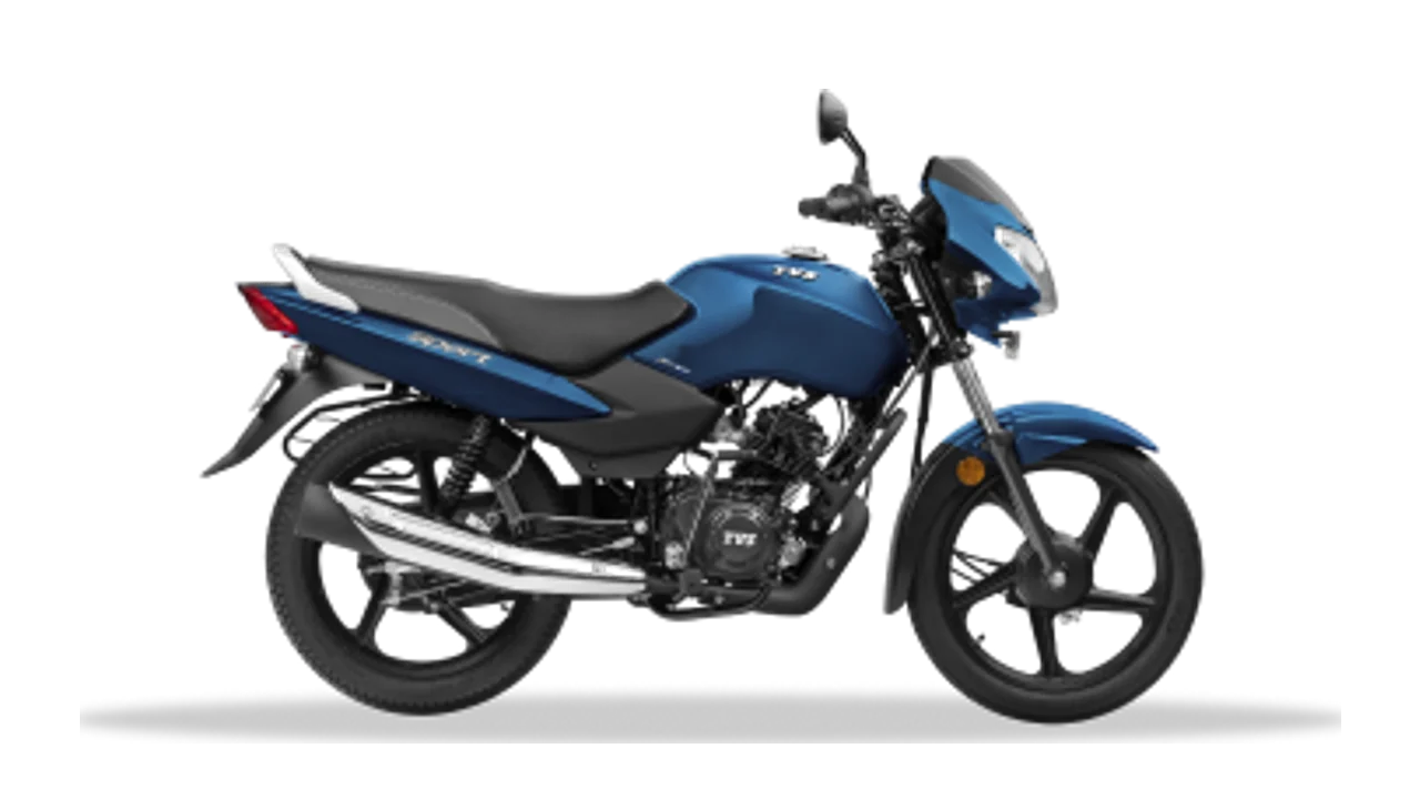 TVS Sport commuter motorcycle, right side view